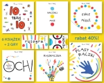 Zestaw KREATYWNY Tulleta - 6 książek + 2 gry + kurier GRATIS! Naciśnij mnie, Rysorączka, Figle migle, OCH, Pląsy rączki, 10 razy 10, Rysogra, MemoLabirynty