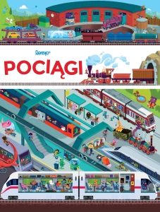 POCIĄGI  - duża kartonowa książka obrazkowa, dla dwulatka - Stephan Lomp